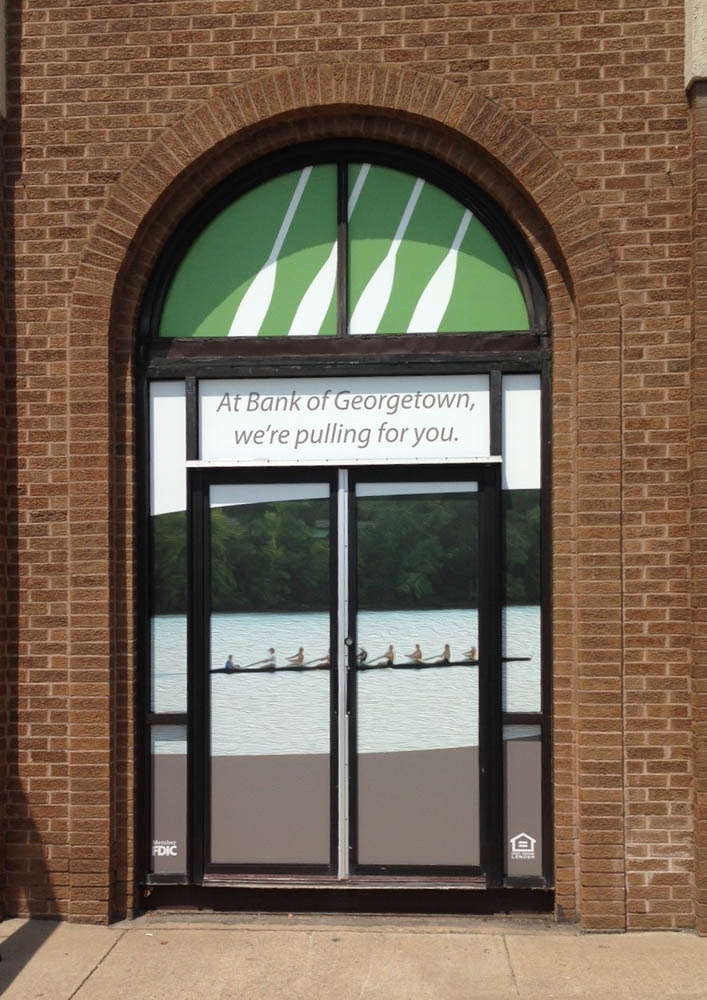 Bank of Georgetown door and window graphics