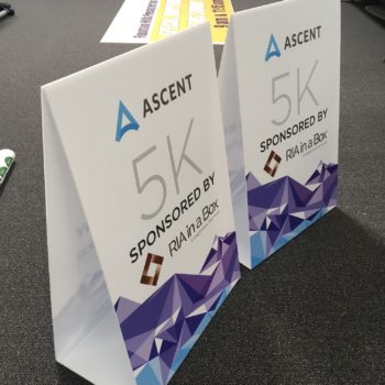 Ascent 5k event signs