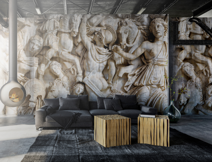 Interior design wall mural