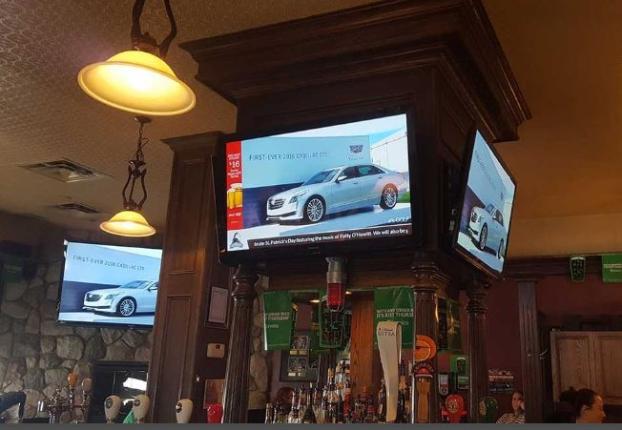 Digital signage bar advertisements