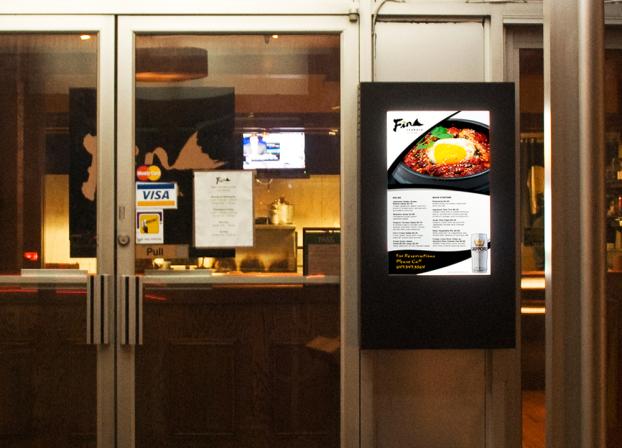 Digital signage for a restaurant