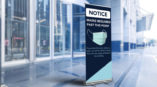 Notice masks required retractable banner