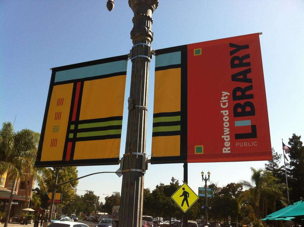 Redwood City Public Library banners