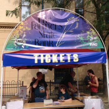 The Farmers State Bank tickets signage