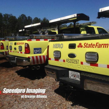 State Farm fleet wrap for trucks