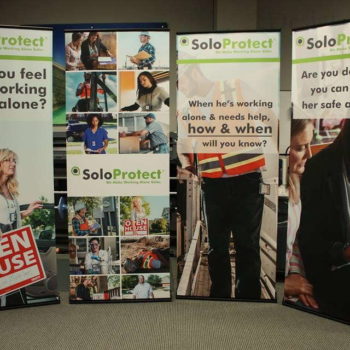 SoloProtect multiple retractable banners