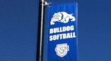 Custom hanging outdoor banner for the CSM Bulldog Softball team