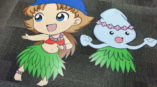 Cartoon characters floor graphics on carpet