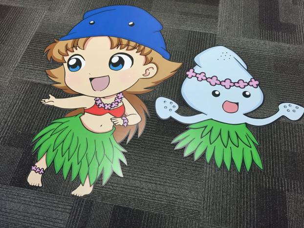 Cartoon characters floor graphics on carpet