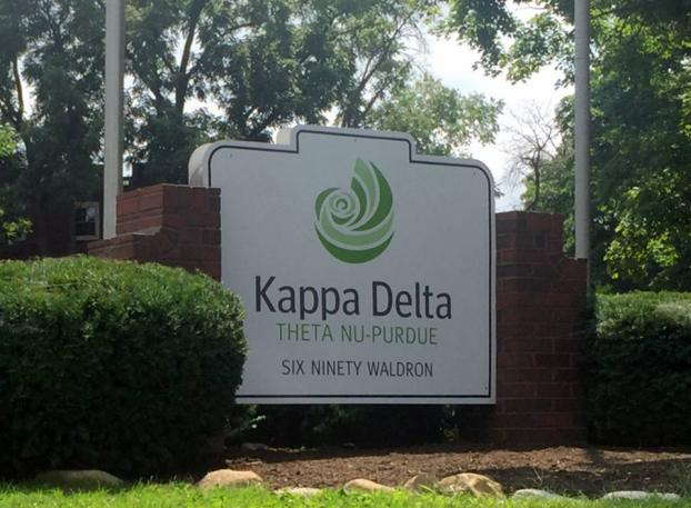 Kappa Delta Theta Nu-Purdue outdoor signage