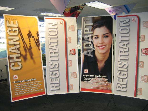 State Farm multiple retractable banners