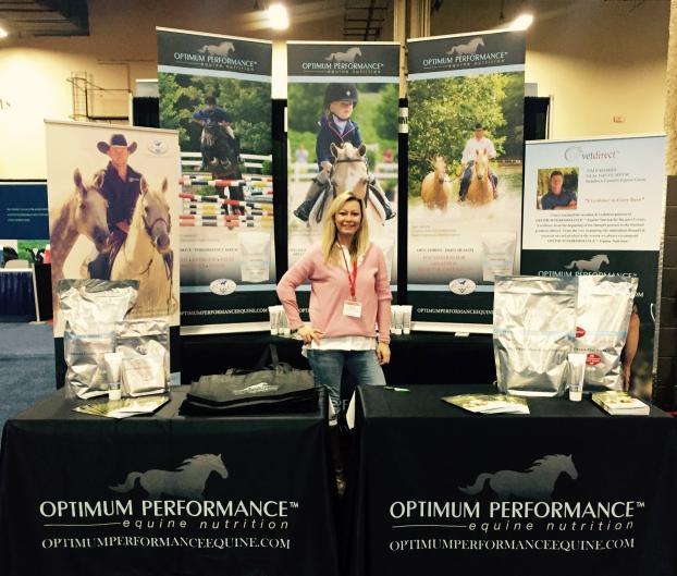 Optimum Performance equine nutrition table covers and banners