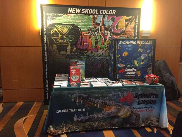 SpeedPro event display and tabletoppers