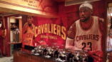 Wall mural for Cleveland Cavaliers banquet hall with Lebron and Kyrie