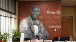Proudly serving those who served wall mural with soldier