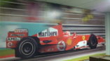 Marlboro race car with sponsors on it