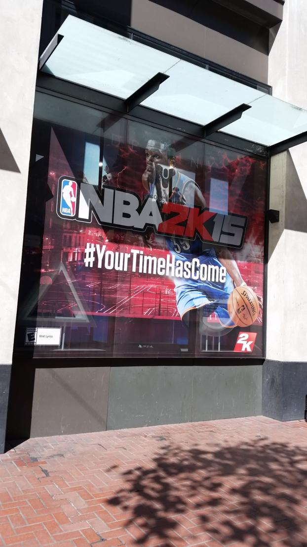 Kevin Durant NBA2k15 window advertisement