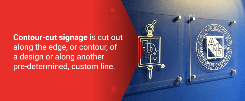How contour signage is made