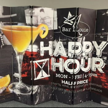 Bar Louie Happy Hour signage